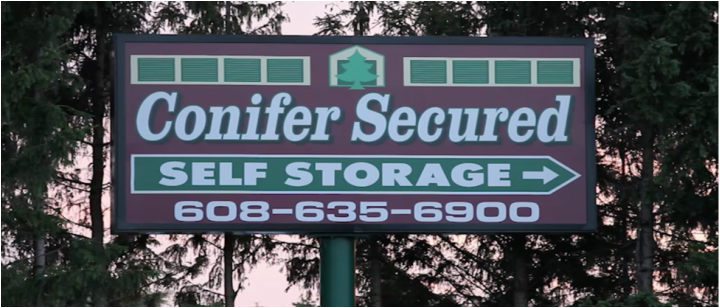 Conifer Secured Self Storage Sign